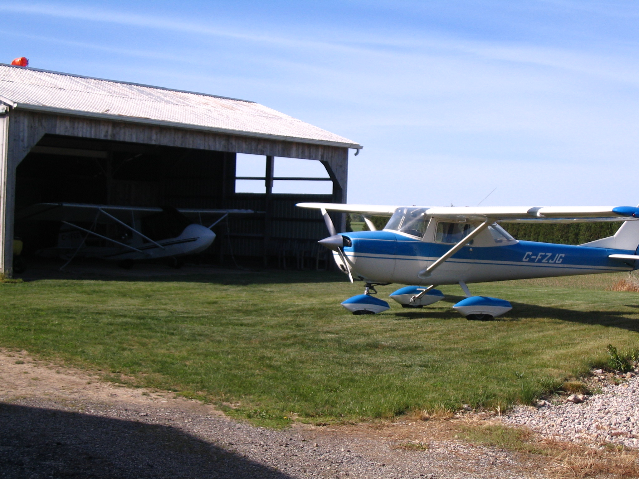 Hanger completed with grass approach